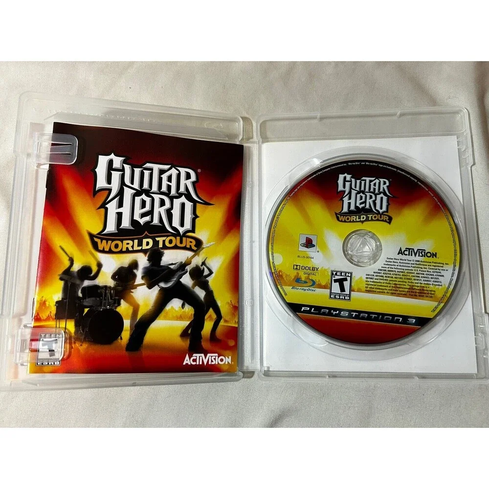 GUITAR HERO WORLD TOUR video game tested/works- PS3